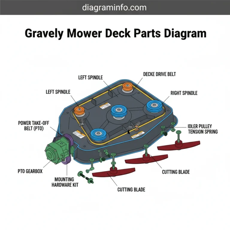 gravely mower deck parts diagram diagram with labeled components and explanations