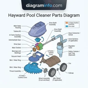 hayward pool cleaner parts diagram diagram with labeled components and explanations