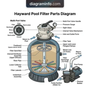 hayward pool filter parts diagram diagram with labeled components and explanations