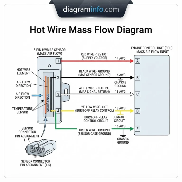 hot wire mass flow diagram diagram with labeled components and explanations