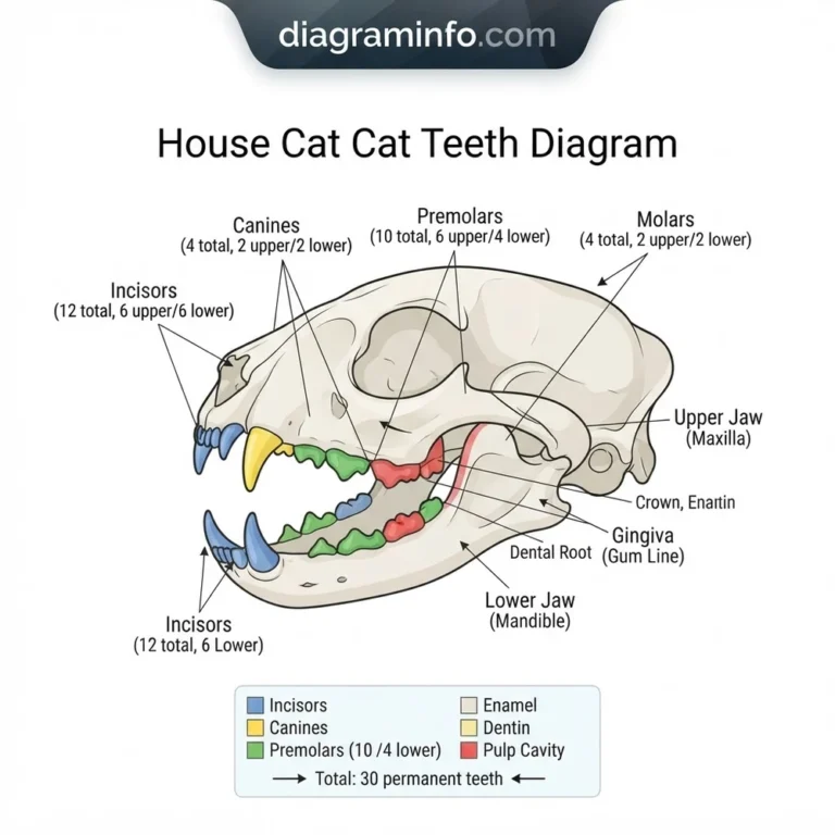 house cat cat teeth diagram diagram with labeled components and explanations