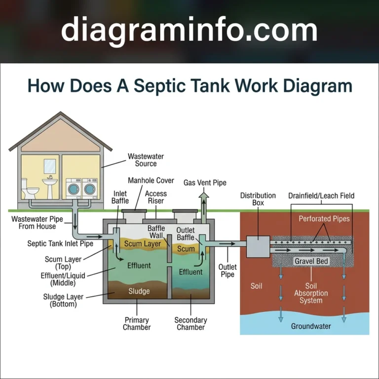 how does a septic tank work diagram diagram with labeled components and explanations