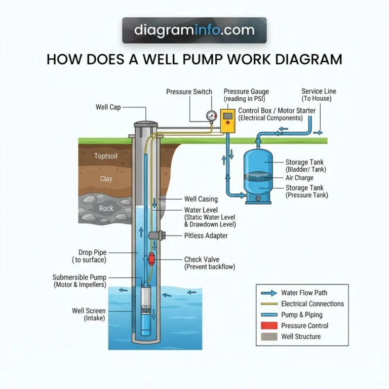 how does a well pump work diagram diagram with labeled components and explanations