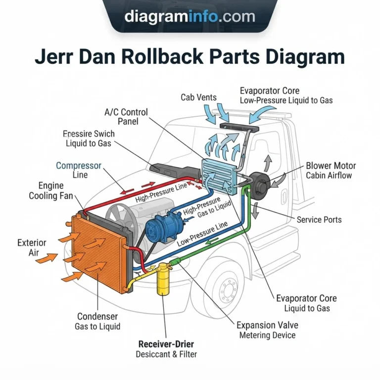jerr-dan rollback parts diagram diagram with labeled components and explanations