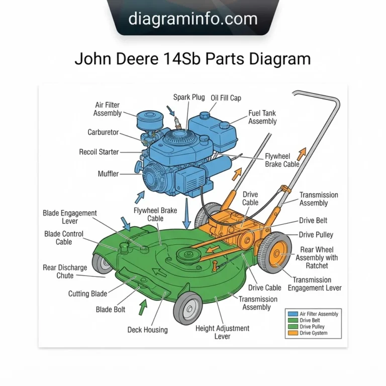john deere 14sb parts diagram diagram with labeled components and explanations