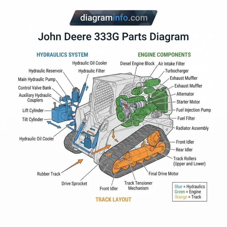 john deere 333g parts diagram diagram with labeled components and explanations