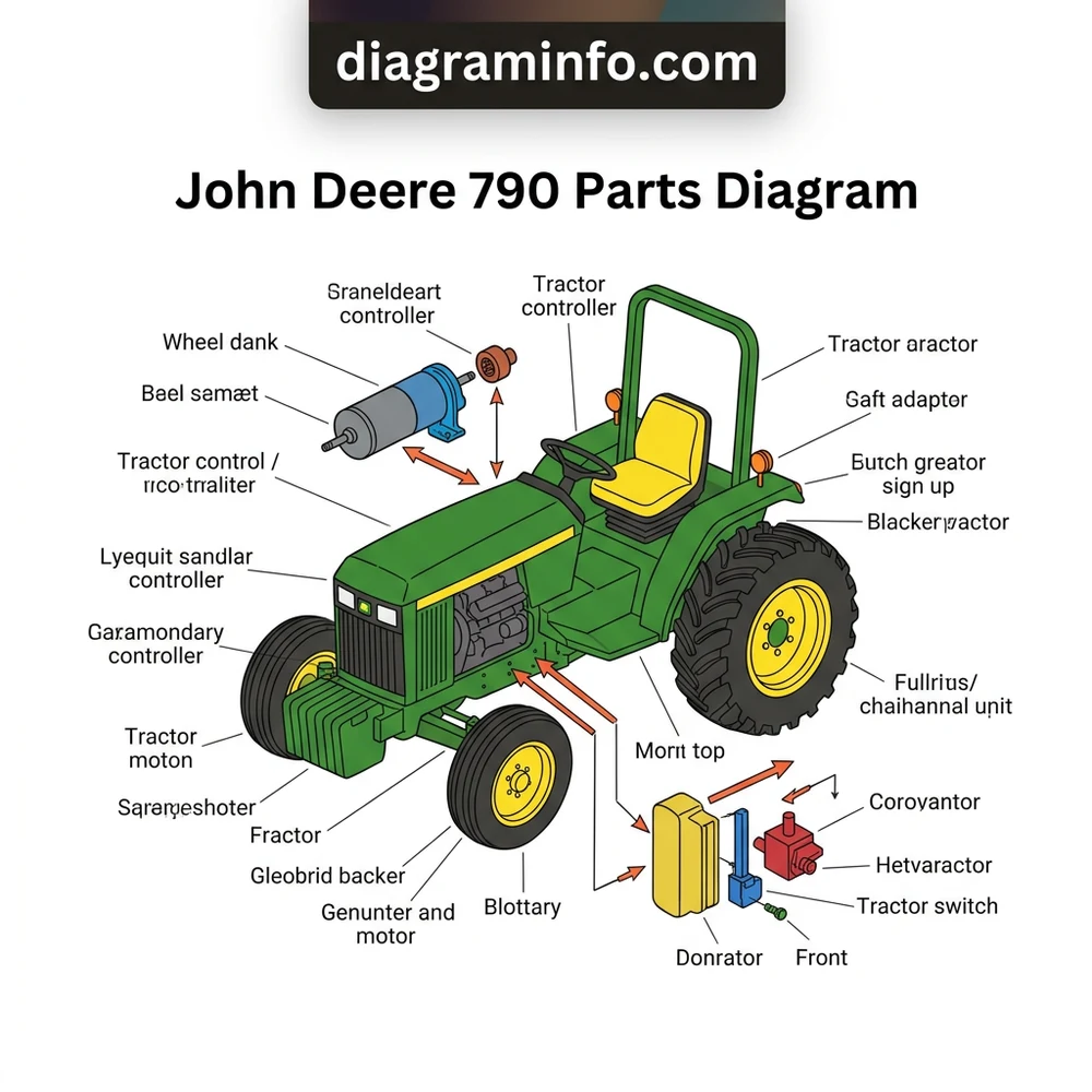 john deere 790 parts diagram diagram with labeled components and explanations