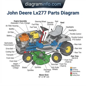 john deere lx277 parts diagram diagram with labeled components and explanations