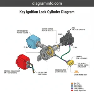 key ignition lock cylinder diagram diagram with labeled components and explanations