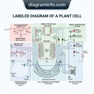 labeled diagram of a plant cell diagram with labeled components and explanations
