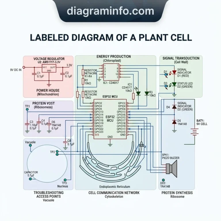 labeled diagram of a plant cell diagram with labeled components and explanations