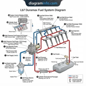 lb7 duramax fuel system diagram diagram with labeled components and explanations