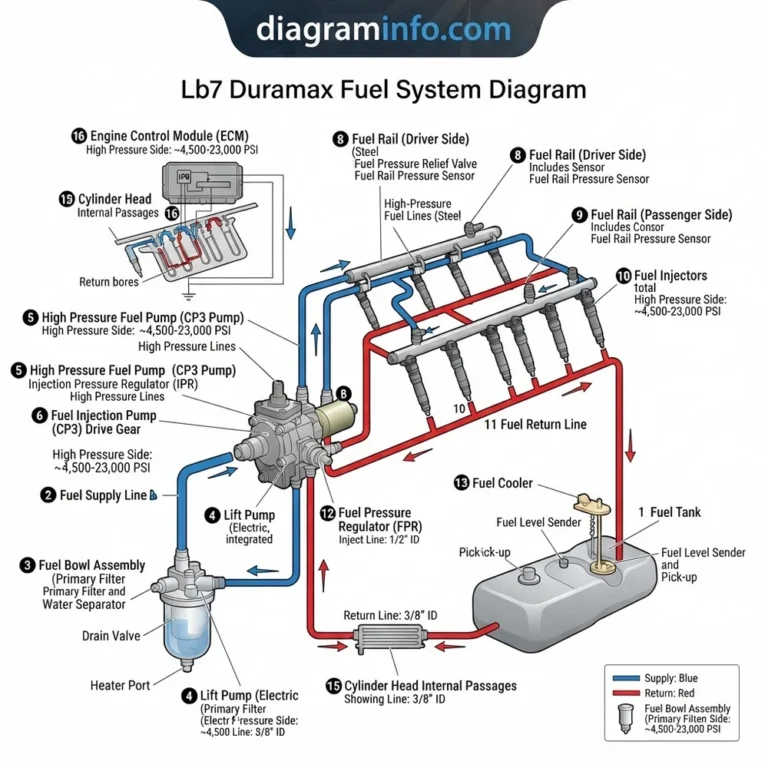 lb7 duramax fuel system diagram diagram with labeled components and explanations
