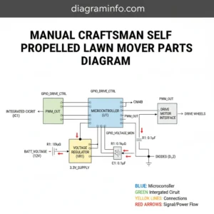 manual craftsman self propelled lawn mower parts diagram diagram with labeled components and explanations