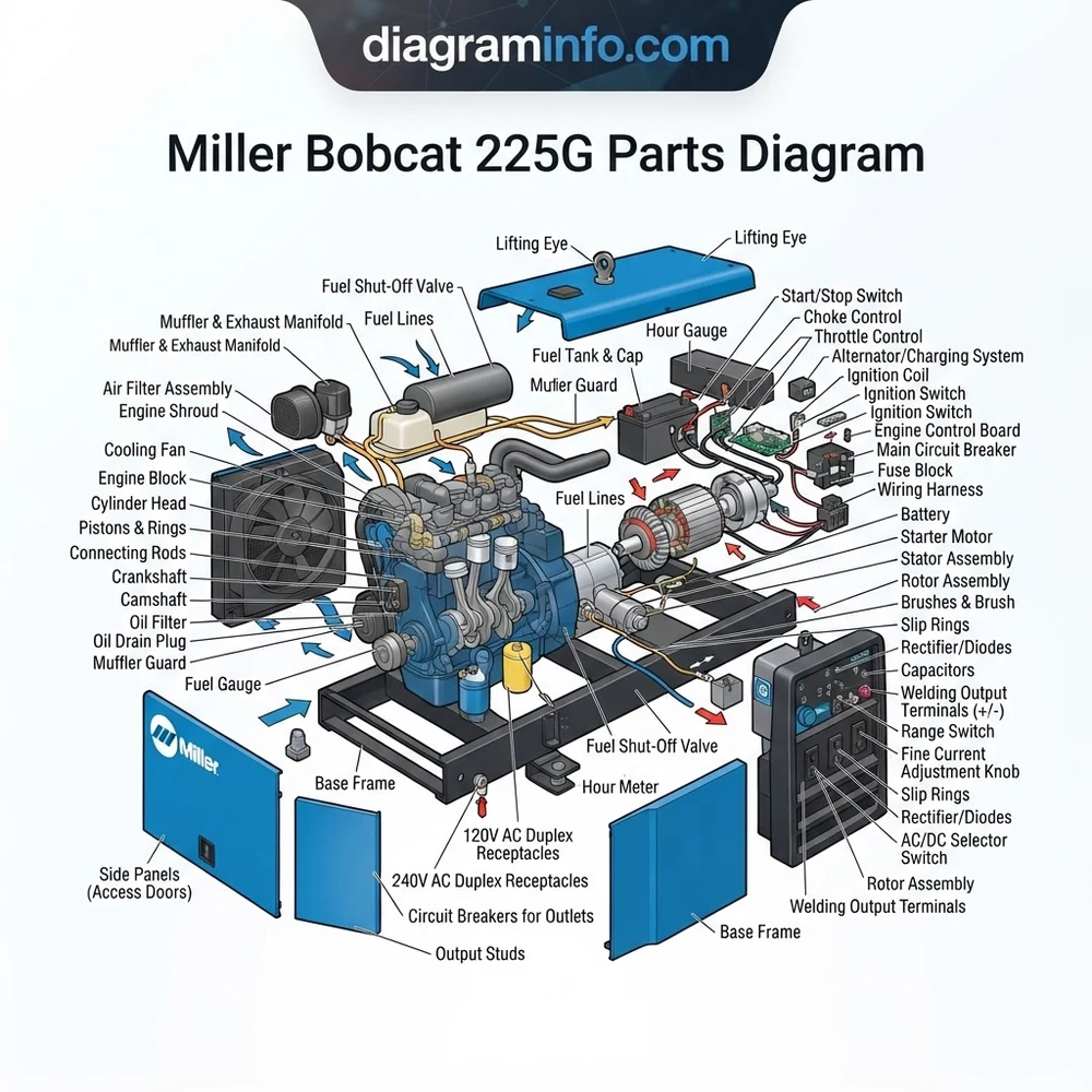 Miller Bobcat 225G Parts Diagram: 2026 Component Breakdown