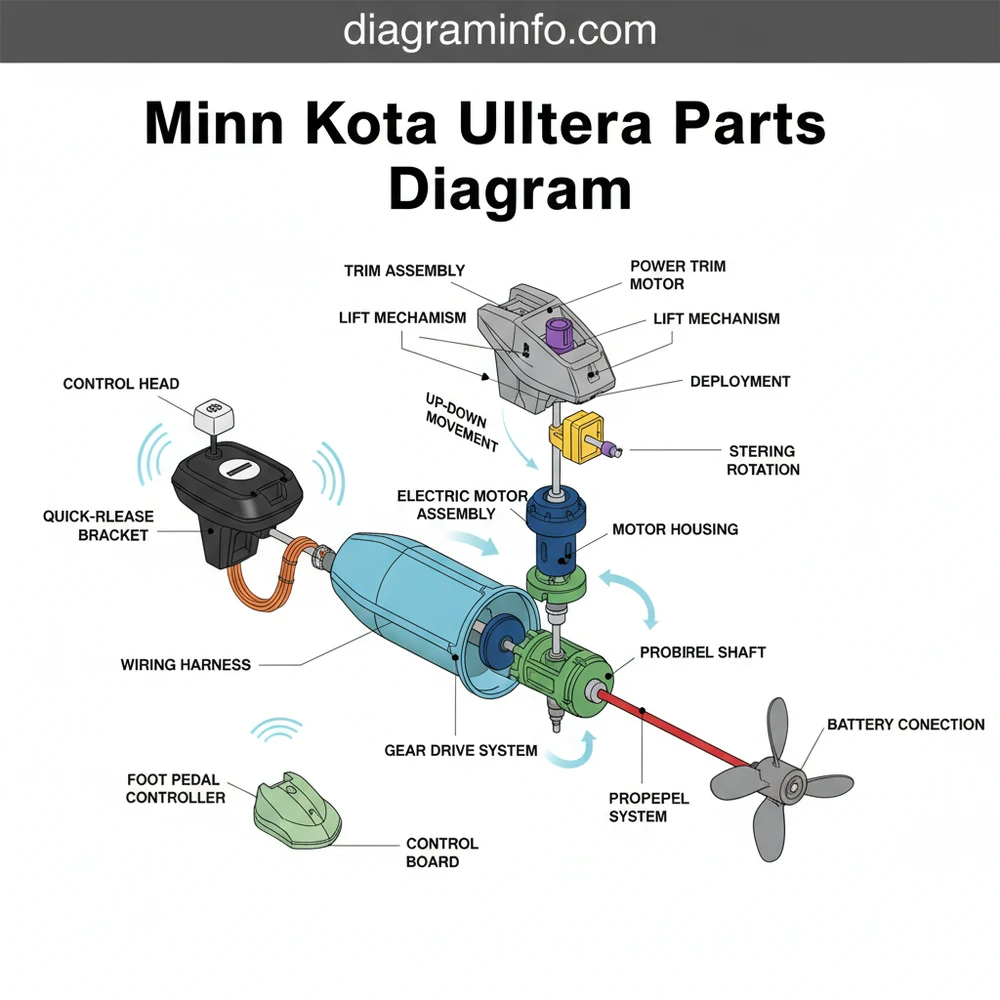 minn kota ulterra parts diagram diagram with labeled components and explanations