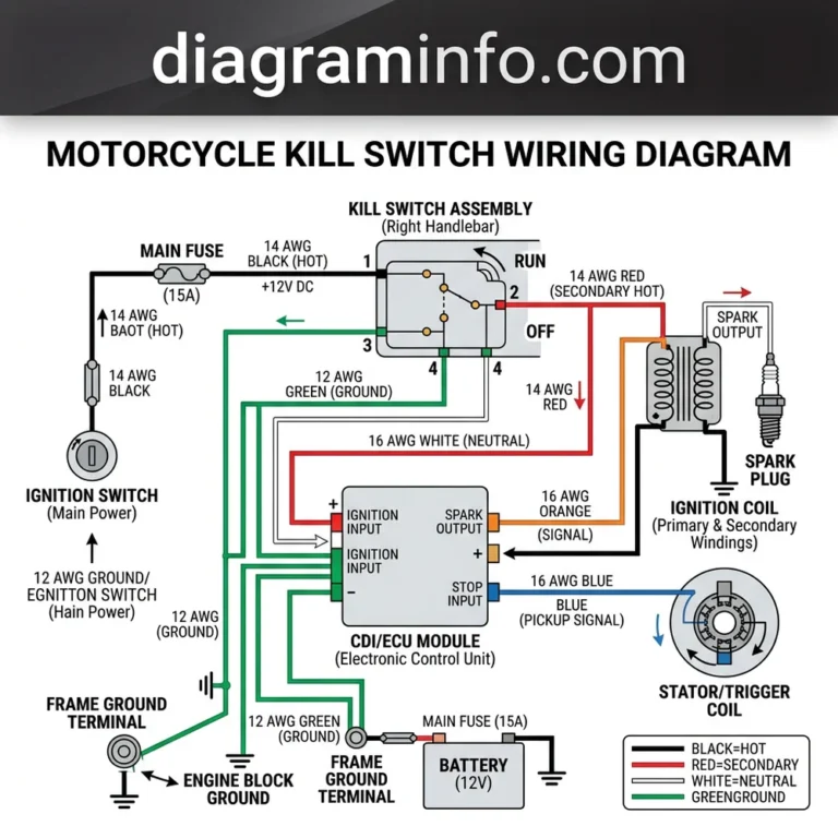 motorcycle kill switch wiring diagram diagram with labeled components and explanations