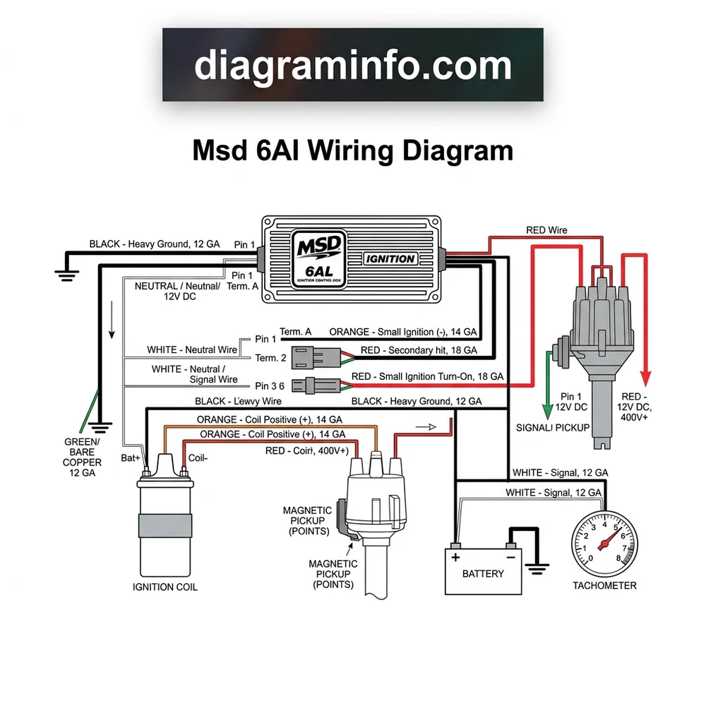 msd 6al wiring diagram diagram with labeled components and explanations
