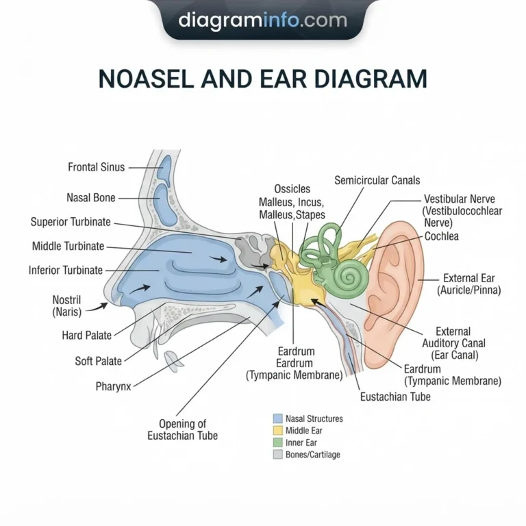 noasel and ear diagram diagram with labeled components and explanations