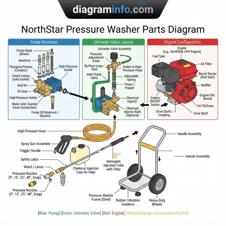 northstar pressure washer parts diagram diagram with labeled components and explanations