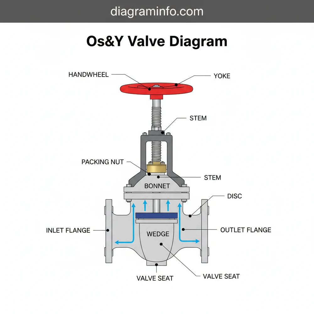 os&y valve diagram diagram with labeled components and explanations