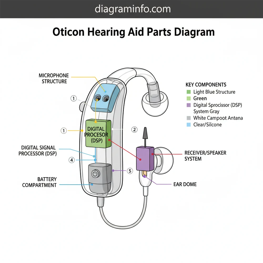 Oticon Hearing Aid Parts Diagram: 2026 Component Guide