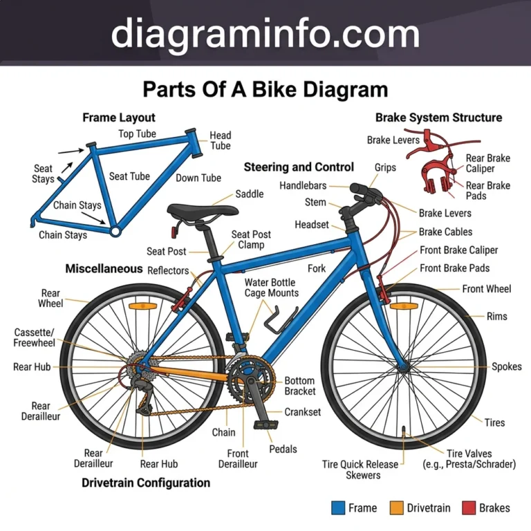 parts of a bike diagram diagram with labeled components and explanations