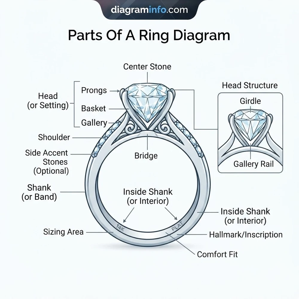 parts of a ring diagram diagram with labeled components and explanations