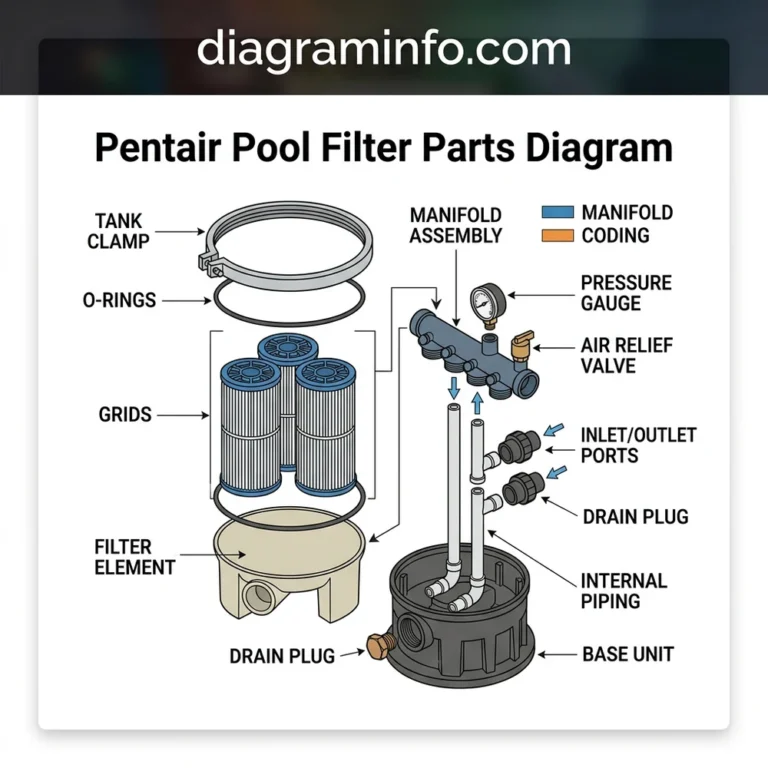pentair pool filter parts diagram diagram with labeled components and explanations