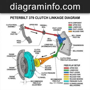 peterbilt 379 clutch linkage diagram diagram with labeled components and explanations