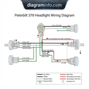 peterbilt 379 headlight wiring diagram diagram with labeled components and explanations