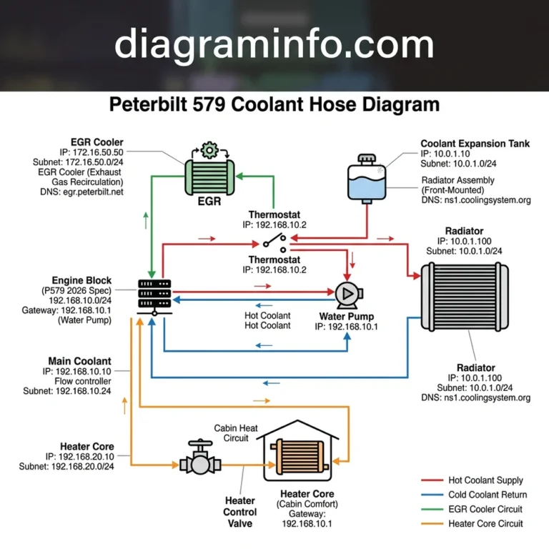 peterbilt 579 coolant hose diagram diagram with labeled components and explanations