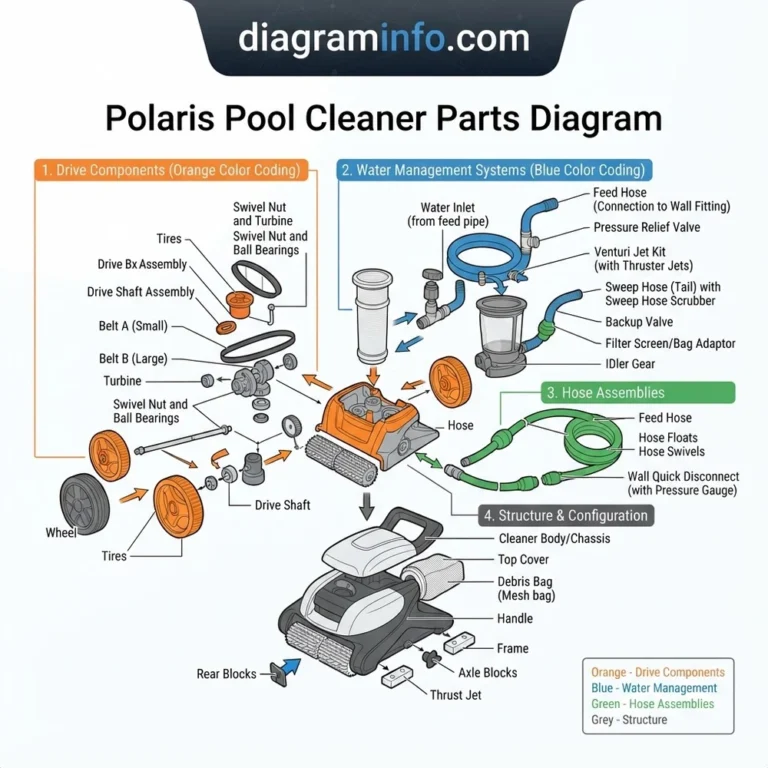 polaris pool cleaner parts diagram diagram with labeled components and explanations