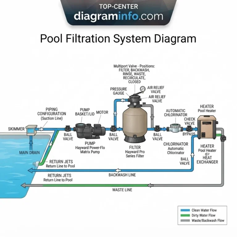 pool filtration system diagram diagram with labeled components and explanations
