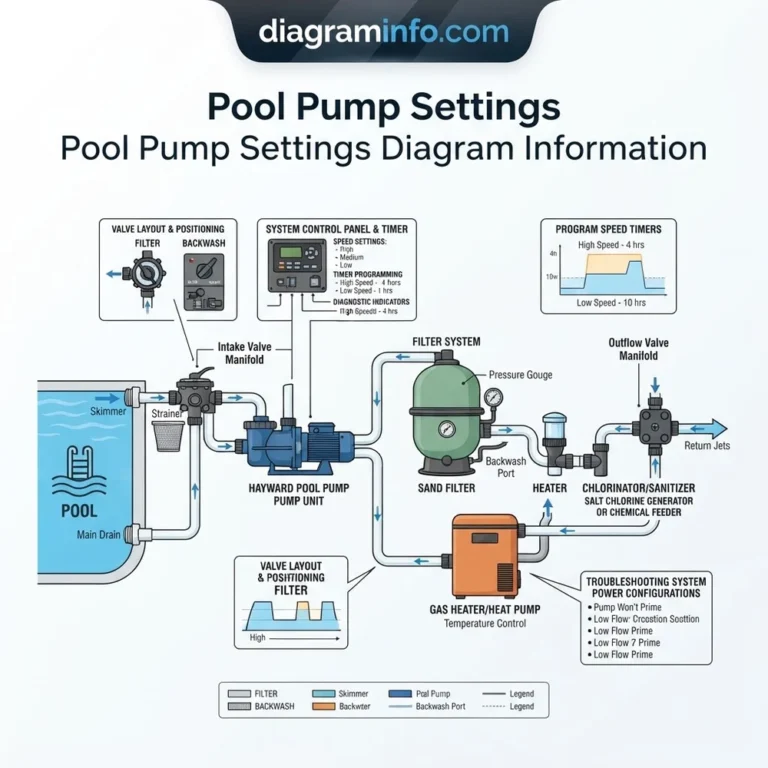 pool pump settings diagram information diagram with labeled components and explanations