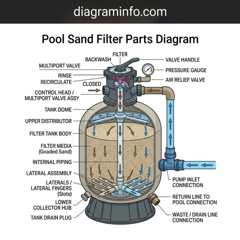 pool sand filter parts diagram diagram with labeled components and explanations