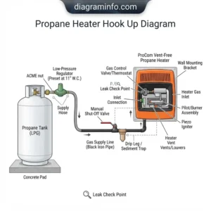 propane heater hook up diagram diagram with labeled components and explanations