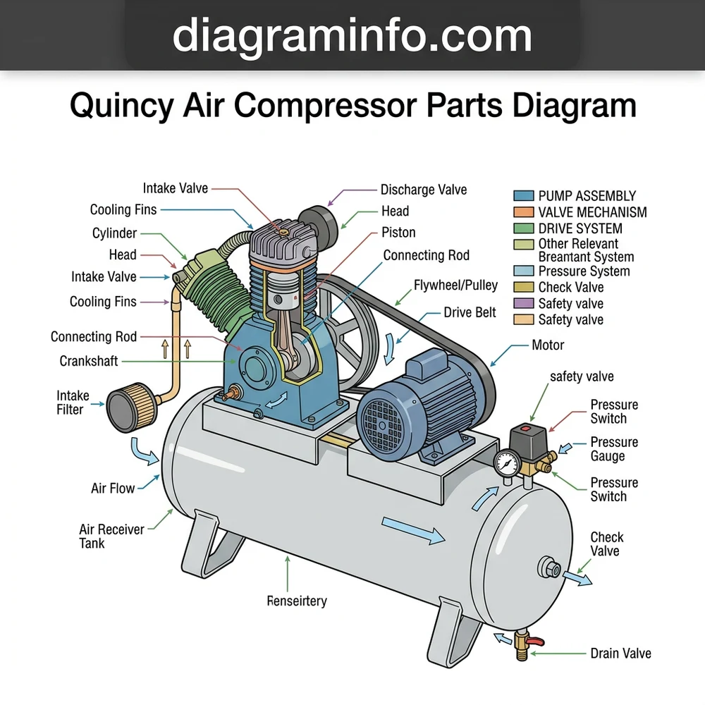 Quincy Air Compressor Parts Diagram: 2026 Component Guide - DiagramInfo