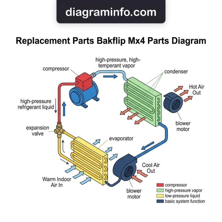 replacement parts bakflip mx4 parts diagram diagram with labeled components and explanations
