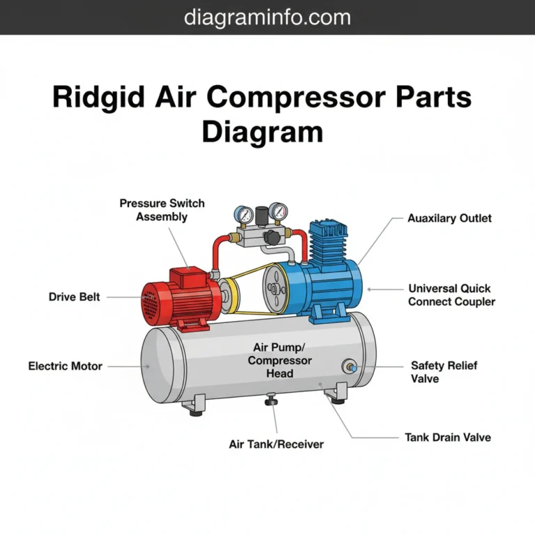 ridgid air compressor parts diagram diagram with labeled components and explanations