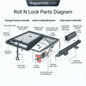 roll n-lock parts diagram diagram with labeled components and explanations