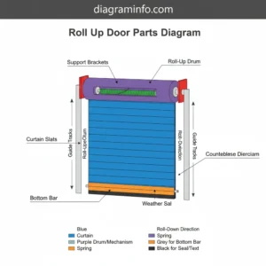 roll up door parts diagram diagram with labeled components and explanations