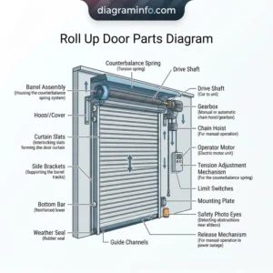 roll up door parts diagram diagram with labeled components and explanations
