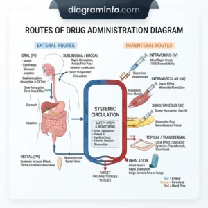 routes of drug administration diagram diagram with labeled components and explanations