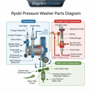 ryobi pressure washer parts diagram diagram with labeled components and explanations