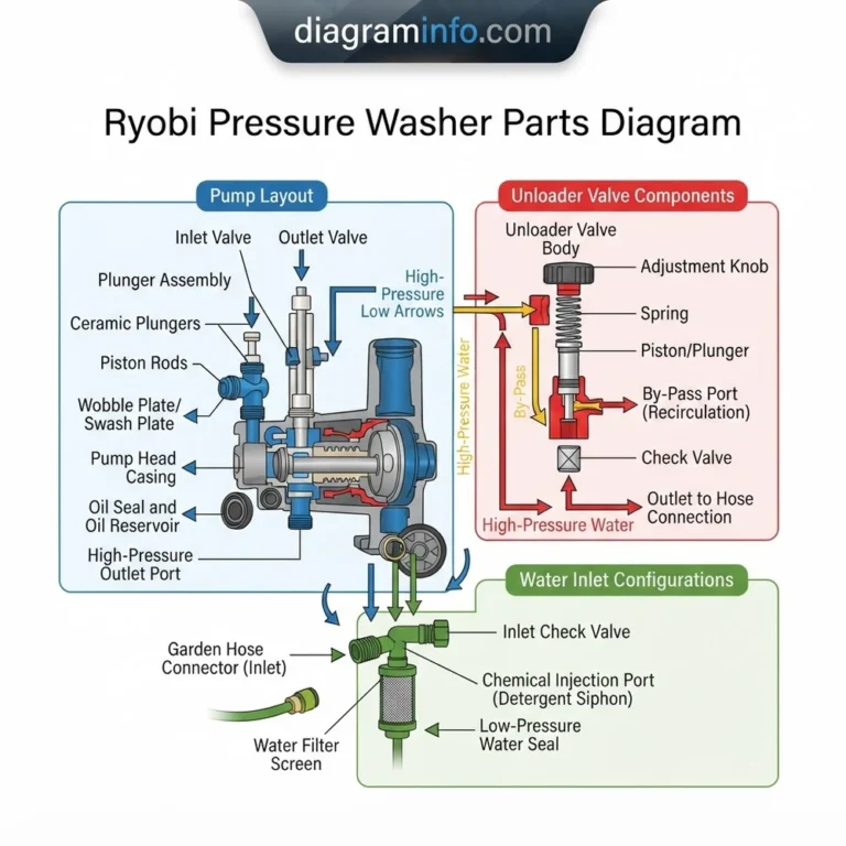 ryobi pressure washer parts diagram diagram with labeled components and explanations
