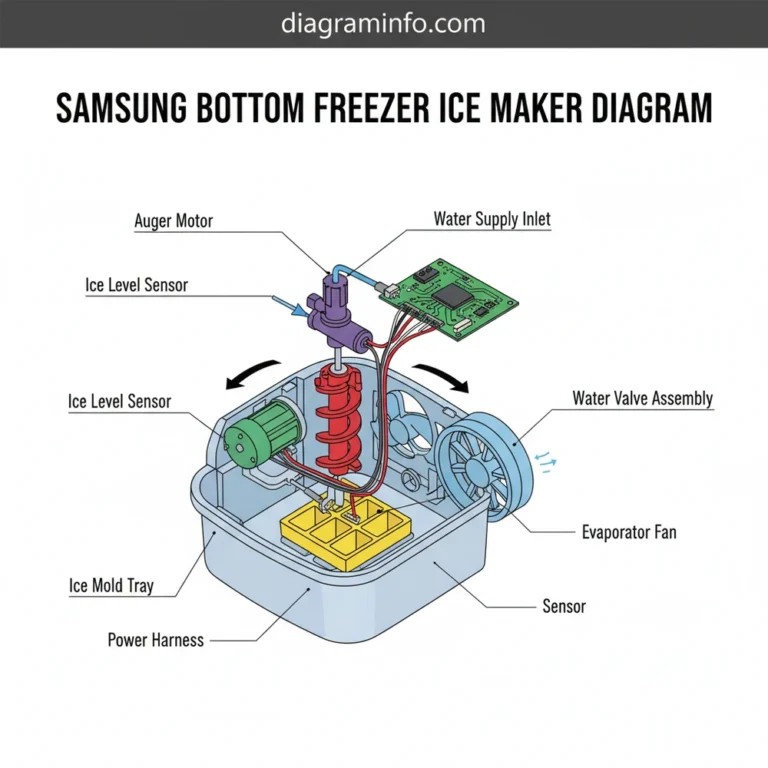 samsung bottom freezer ice maker diagram diagram with labeled components and explanations