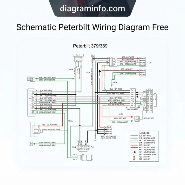 schematic peterbilt wiring diagram free diagram with labeled components and explanations