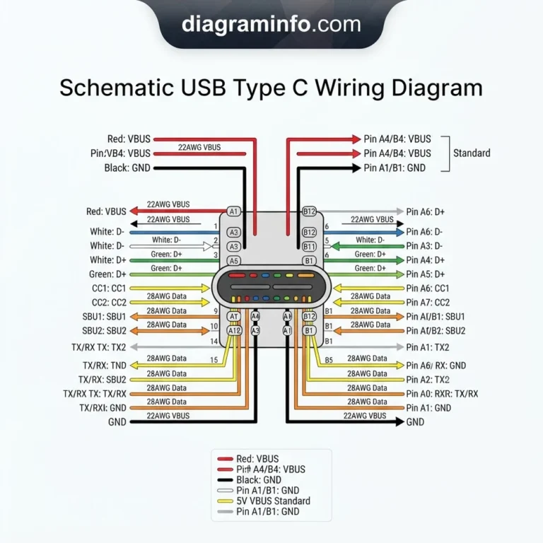 schematic usb type c wiring diagram diagram with labeled components and explanations