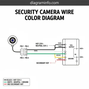 security camera wire color diagram diagram with labeled components and explanations